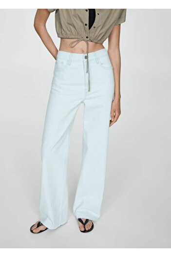 MANGO Woman Wideleg Jeans with High Waist