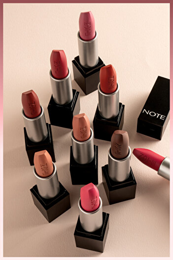 NOTE Mattever Lipstick Yarı Mat Saten Bitişli Ruj 16 Me Grenadine - Nar Çiçeği