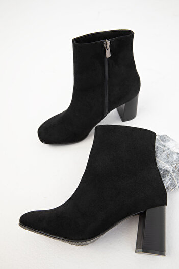 SOHO Black Suede Women's Boots - 19749 Model Bootie