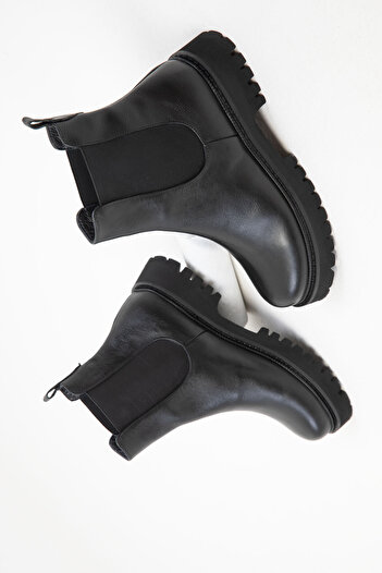 SOHO Genuine Leather Women's Black Boots - 19893