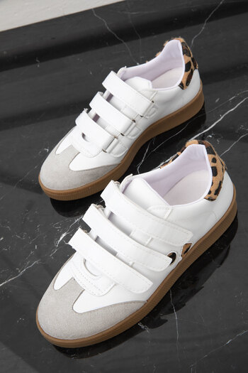 SOHO White-Leopard Women's Sneakers 19894