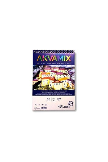 Van Dyck Vd 300005   Akvamıx Wet&Dry A5 Top Spiral Microperforated 20 Sheets