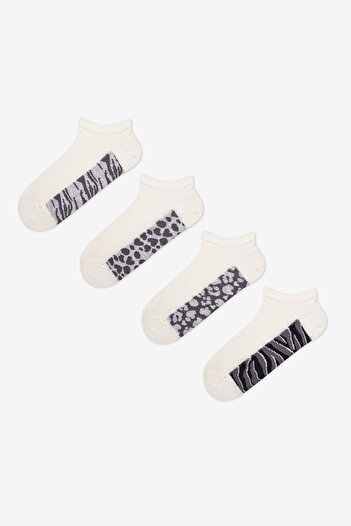 Penti Безшевни ботуши от 4 части Zebra Mix Toe Чорапи