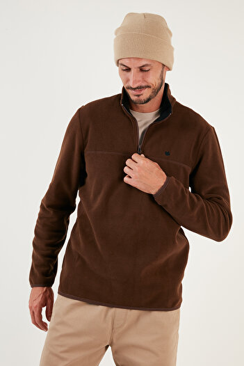 Buratti Men's Winter Fleece - Slim Fit, Anti-Pilling, Bato Collar, Non-Pilling 5906001
