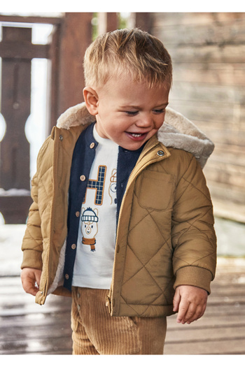 MAYORAL 2465 Men's Baby Camel Hooded Coat
