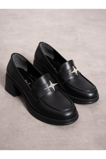 Alemdar Shoes Black Star Detail Women's Loafer