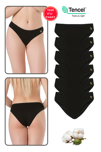 ÖZKAN underwear Özkan 23924 Pachet de 6 chiloți flexibili, moale, din bumbac, pentru femei