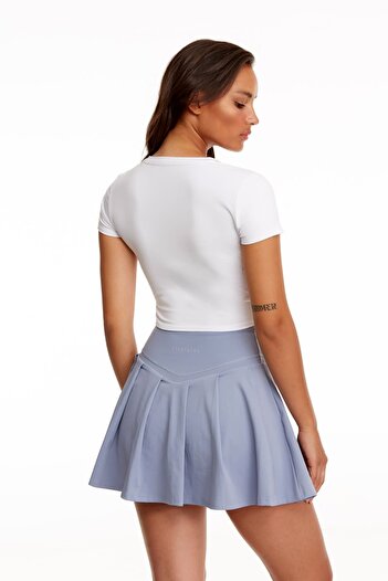 Birdiejay White Short Sleeve Crop Baby Tee - High Cut