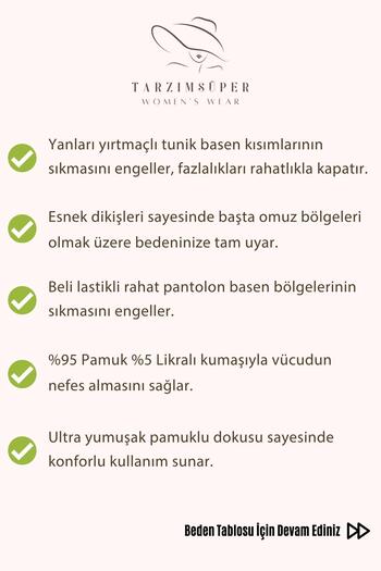 tarzımsüper Σετ διπλό κοστούμι με σχίσιμο στο πλάι με ραβδώσεις Comfort παντελόνι τουνίκ 2 τμχ Κομψό σετ από κάτω προς τα πάνω