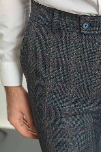 Mcr Екологічні темно-сині класичні вовняні чоловічі брюки Slim Fit
