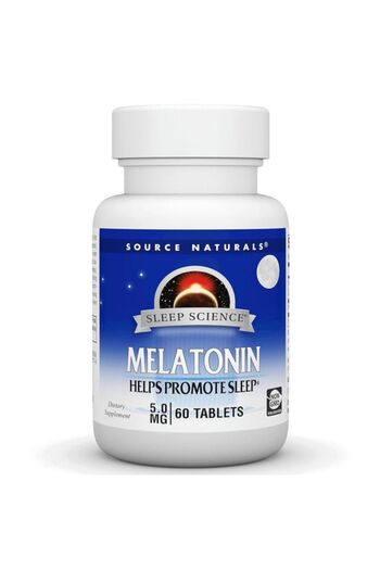 source naturals Melatonin, 60 Tablets, 5 mg