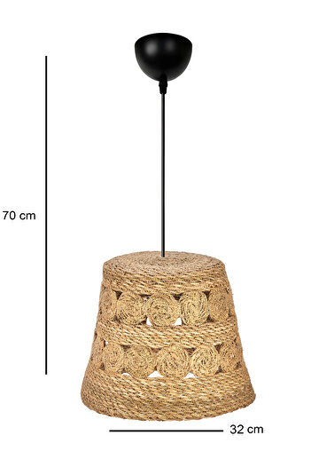 HOMİNG Homing Natural İki Desenli Bej Hasır Sarkıt No:5 241692