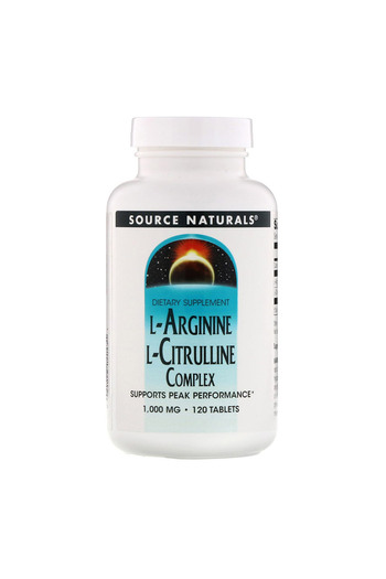 source naturals L Arginine L Citrulline Complex, 1000 mg, 120 Tablets
