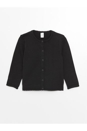 LC Waikiki Lcw Kids Crew Neck Basic Long Sleeve Girl's Cardigan