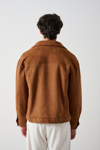 İLKCET MODA Ανδρικό μπουφάν Double Pocket Premium Suede