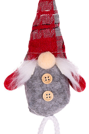 Herdekora Christmas Ornament Santa Claus Figure Gray-Red 6X5X30 Cm.