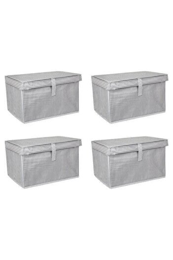 ALAS 4 Pcs-lid Mini Multi-Purpose Laundry-storage-organization Etc. Storage Bag, Box Mini Gray