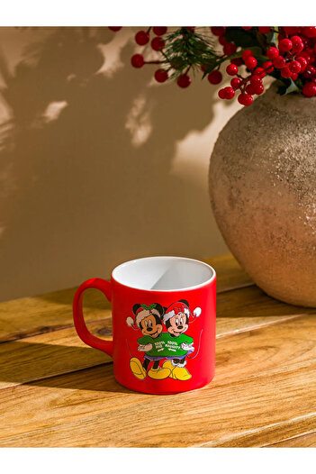 LC Waikiki LCW HOME Karışık Baskılı Mickey ve Minnie Mouse Baskılı Porselen Kupa 350 Ml
