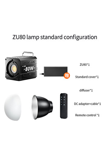 Choice ZU80 Standard Dual Color Temperature COB Photography Light 80W Professional LED Video Light Portable