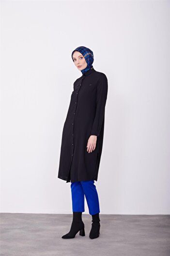 Armine Black Long Sleeve Logo Tunic - 23Kh411