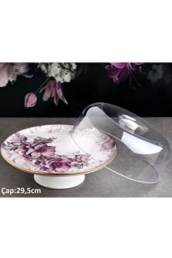 Pinkev Petunia 20 Parça Çay Bardaklı Seramik Pasta Kahvaltı Tabağı Takımı - Kup118p