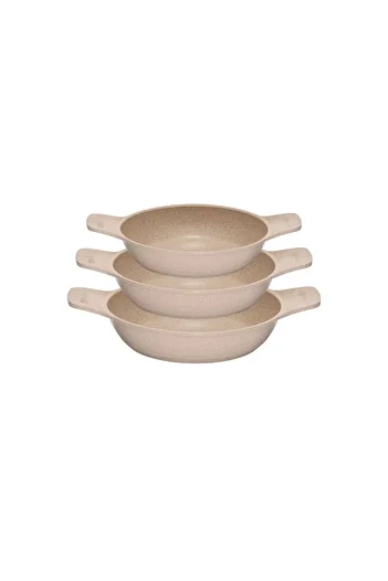 ThermoAD 3-Piece Casserole and Saucepan Set Without Lid - Mink