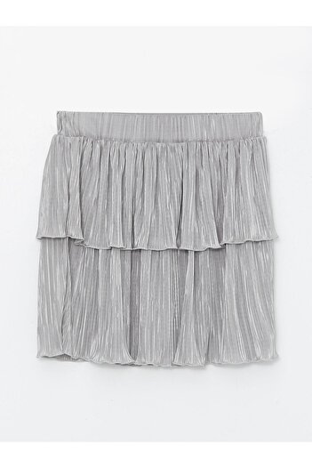 Little Star Girl's Pleated Skirt with Elastic Waist