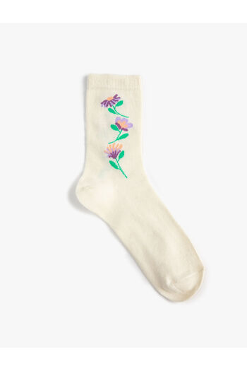 Koton Embroidered Floral Socket Socks