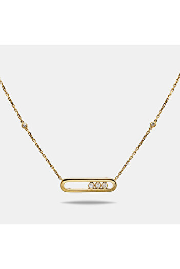 neslyaccessories 14k Kuyum Kaplama Messi Kolye