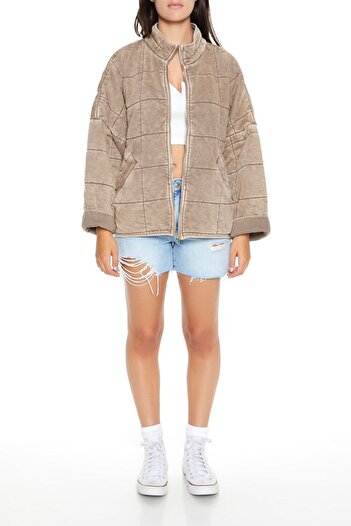 Forever 21 Dik Yakalı Kapitone Ceket