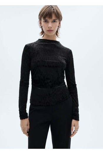 MANGO Woman Long-sleeved T-shirt cotton