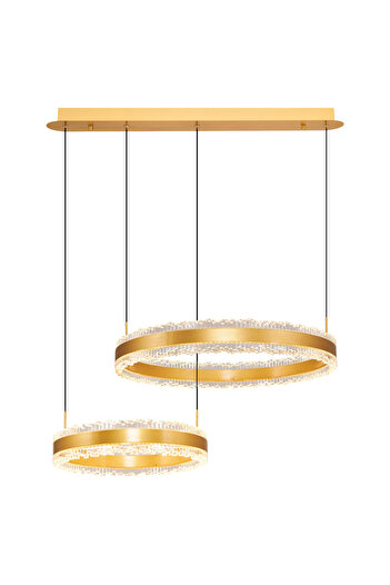 Luna Lighting 2732-2A-3 Pırıltı 2'Li Avize 40+60 Sarı