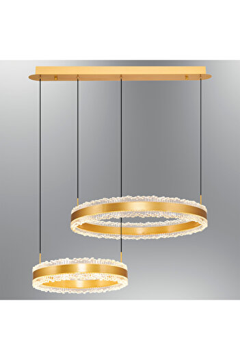 Luna Lighting 2732-2A-3 Pırıltı 2'Li Avize 40+60 Sarı