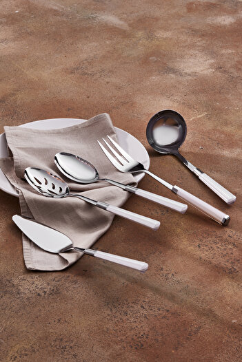 Karaca Fluca White 5 Piece Service Set
