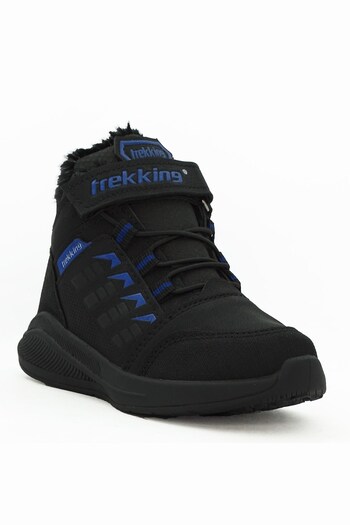 LETAO Trekking Black Blue Winter Fur Kids Boots