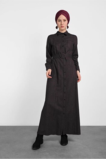 Alvina Stripes Patterned Dress 40198-1
