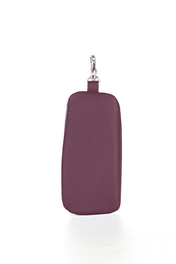 Aka Deri 009 Model Genuine Leather - Keychain Purple