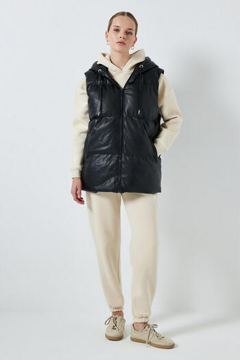 Touché Privé Hooded Inflatable Leather Vest