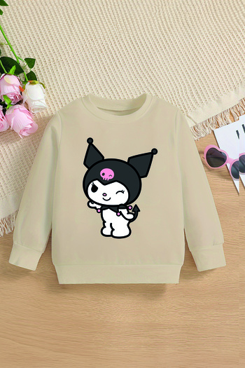 MYADA Суичър с деколте с щампа Kuromi за момиче 20534