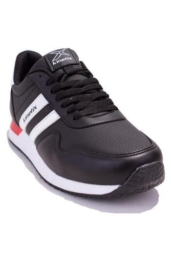 Kinetix Pierrob Pu Black White Orthopedic Casual Men's Sports Shoes