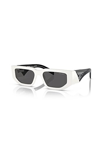 Prada Pr 09Zs 1425S0 54 Unisex Rectangular White Bone Sunglasses