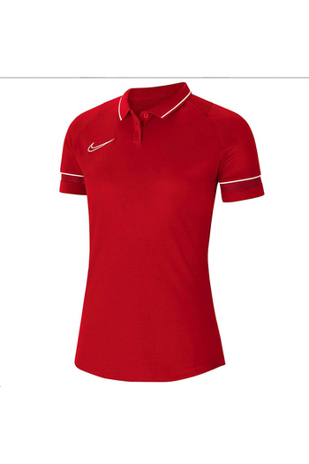 Nike Academy Dri Fit Women's Red Classic Lapel Polo T-Shirt