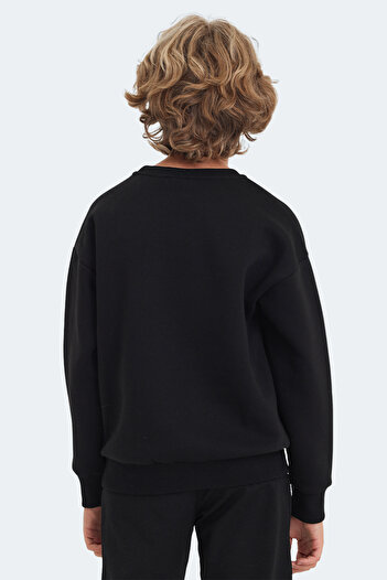 Slazenger Black Lone Unisex Kids Sweatshirt