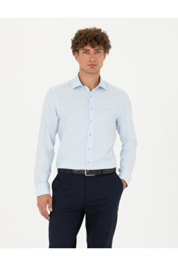 Pierre Cardin Açık Mavi Slim Fit Uzun Kollu Gömlek 50275517-VR003