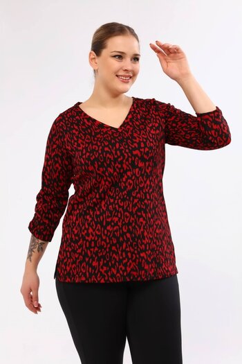 MYLİNE V-Neck Sleeves Gathered Knitwear Blouse