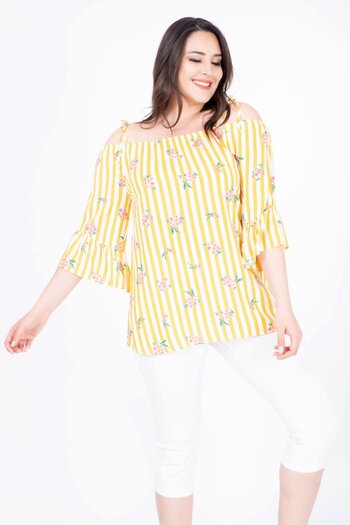 MYLİNE Rope Strap Flywheel Blouse