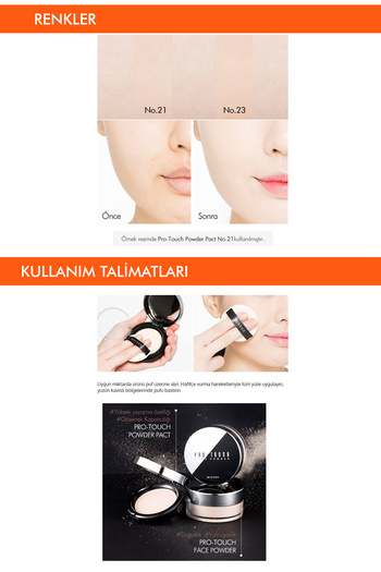 Missha Cildin Parlak Ve Pürüzsüz Gösteren Kompakt Pudra Pro-Touch Powder Pact SPF25/PA++ (No.23)
