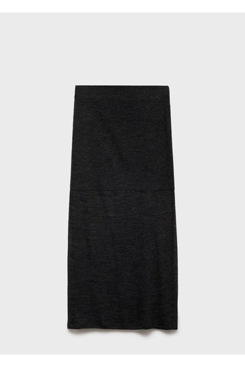 MANGO Woman Yarı transparan triko etek