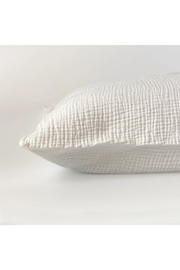 GİNETEKS White MusLin SingLe Bedspread - 4 Layers with PiLLows, Luxury Model (170x220)