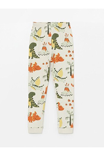 LC Waikiki Bisiklet Yaka Uzun Kollu Baskılı Erkek Bebek Pijama Takımı